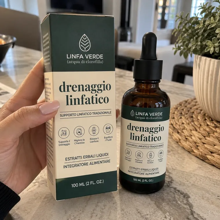 Linfa Verde, flacone e astuccio
